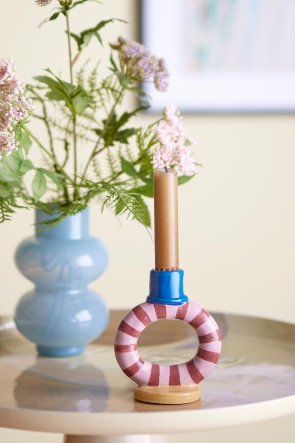 Bloomingville Tacana Candle Holder, Multi, Stoneware