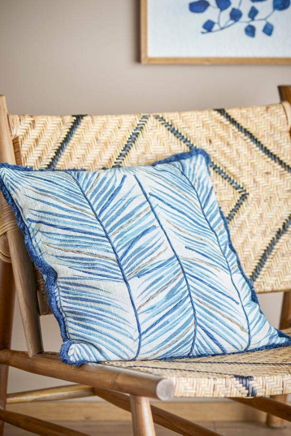 Creative Collection Laval Cushion, Blue, Cotton