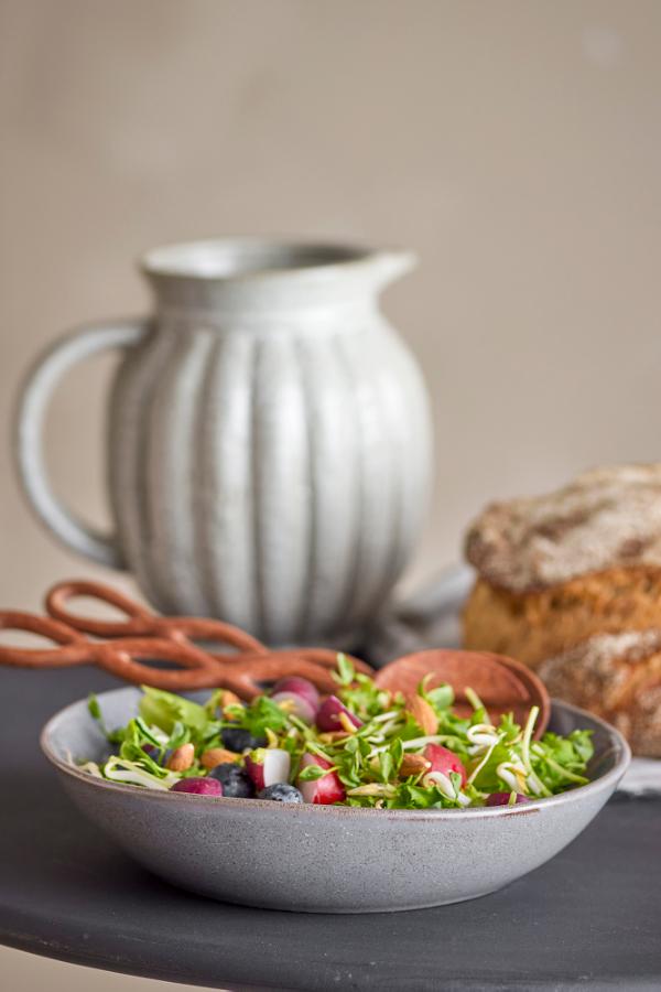 Bloomingville Sandrine Plate Deep, Grey, Stoneware