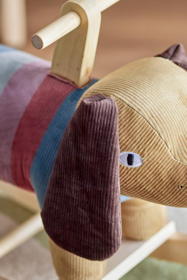 Bloomingville Mini Charlie Rocking Toy, Dog, Multi, Polyester