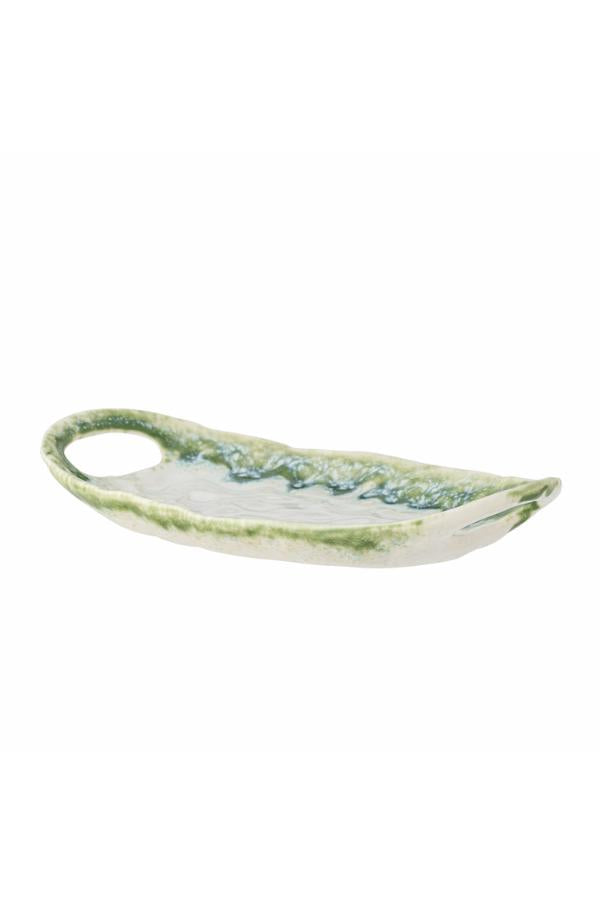 Creative Collection Prim Serving Plate, Green, Stoneware