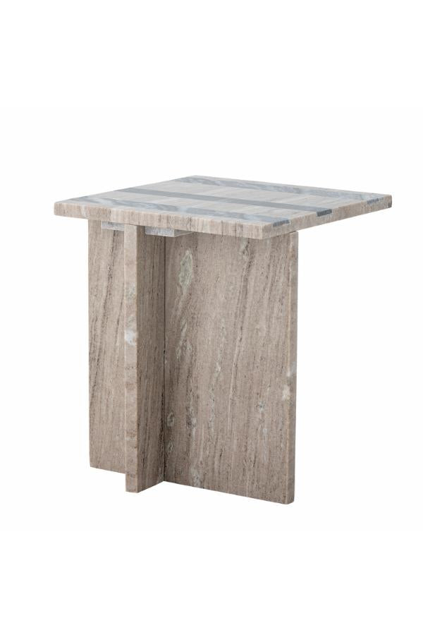 Bloomingville Clea Side Table, Brown, Marble