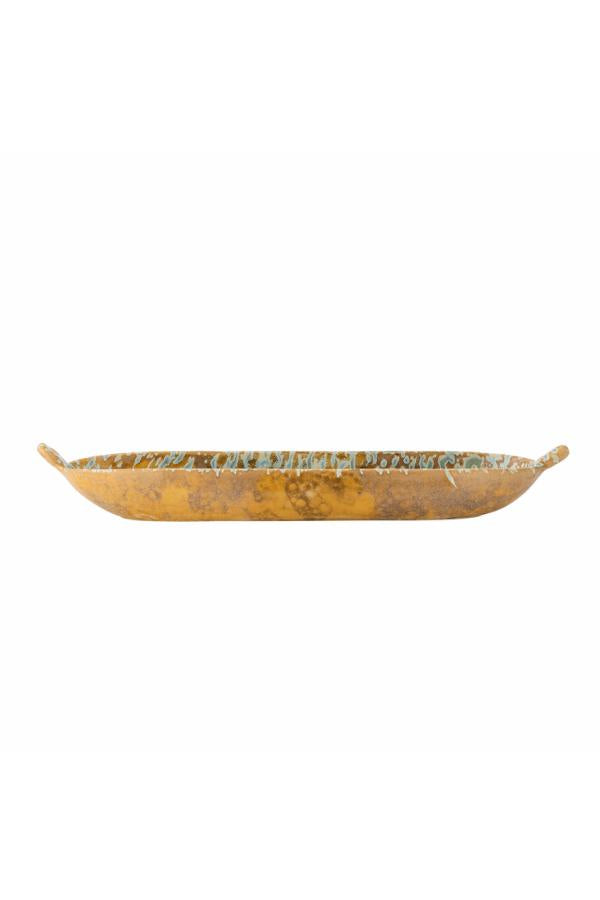 Bloomingville Milani Serving Plate, Green, Stoneware