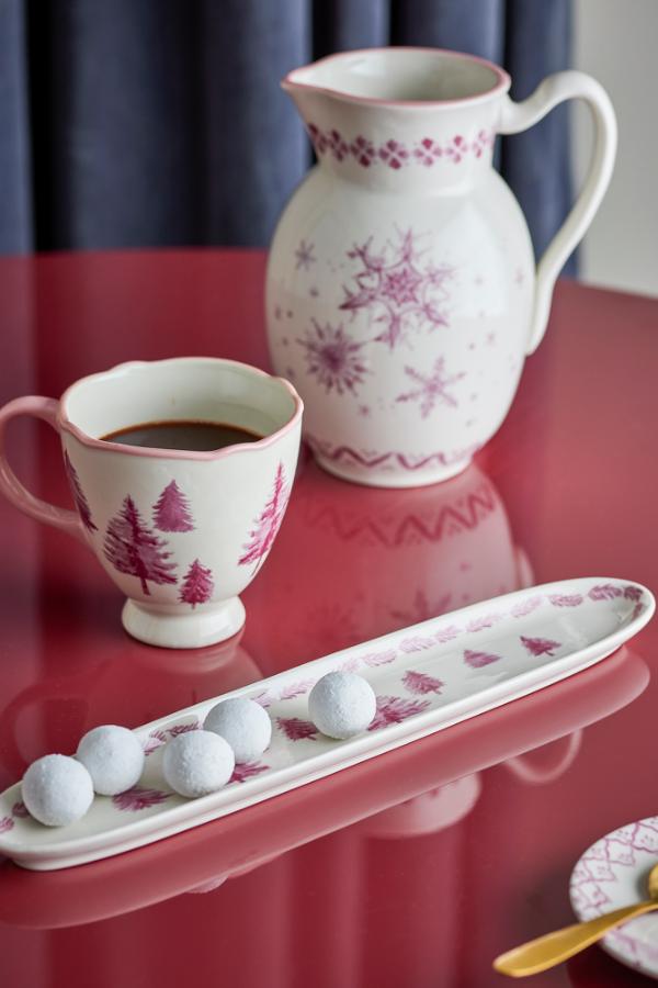 Bloomingville Wonderland Serving Plate, Rose, Stoneware