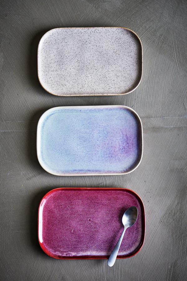 Bloomingville Addison Plate, Rose, Stoneware