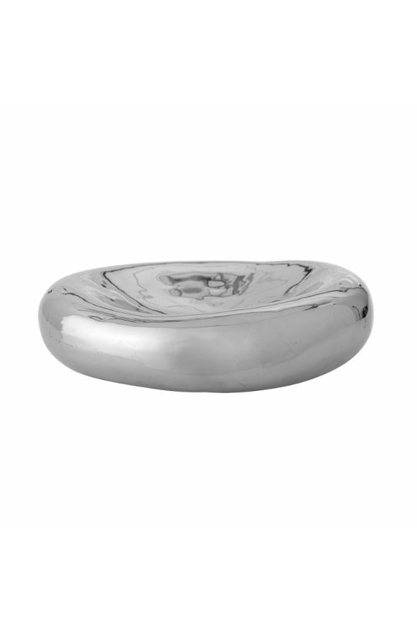 Bloomingville Shine Bowl, Silver, Stoneware