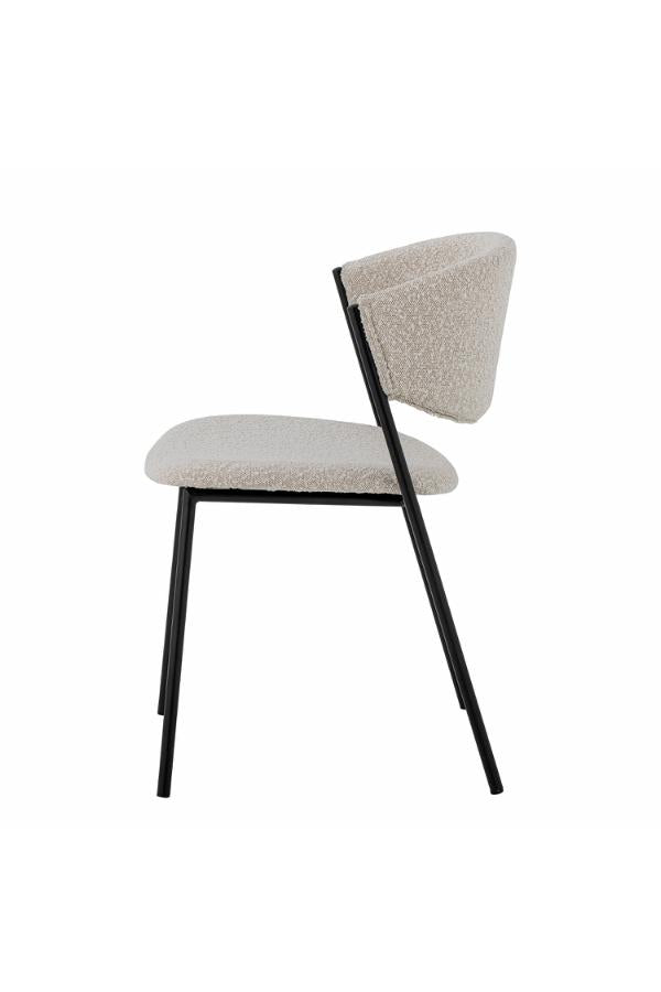Bloomingville Marlo Dining Chair, White, Polyester