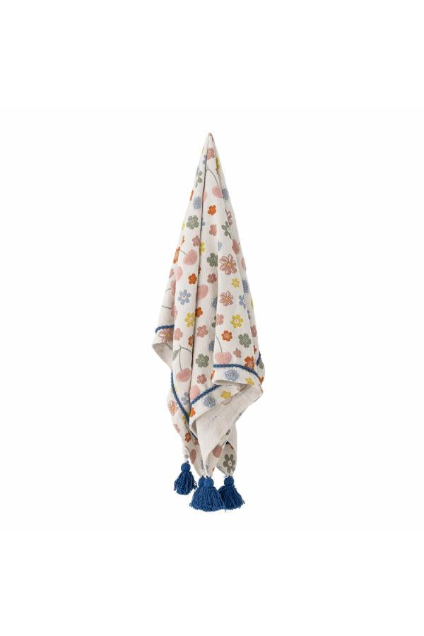 Bloomingville Mini Cherry Throw, Multi, Recycled Cotton
