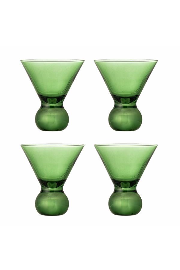 Bloomingville Corliss Cocktail Glass, Green, Glass