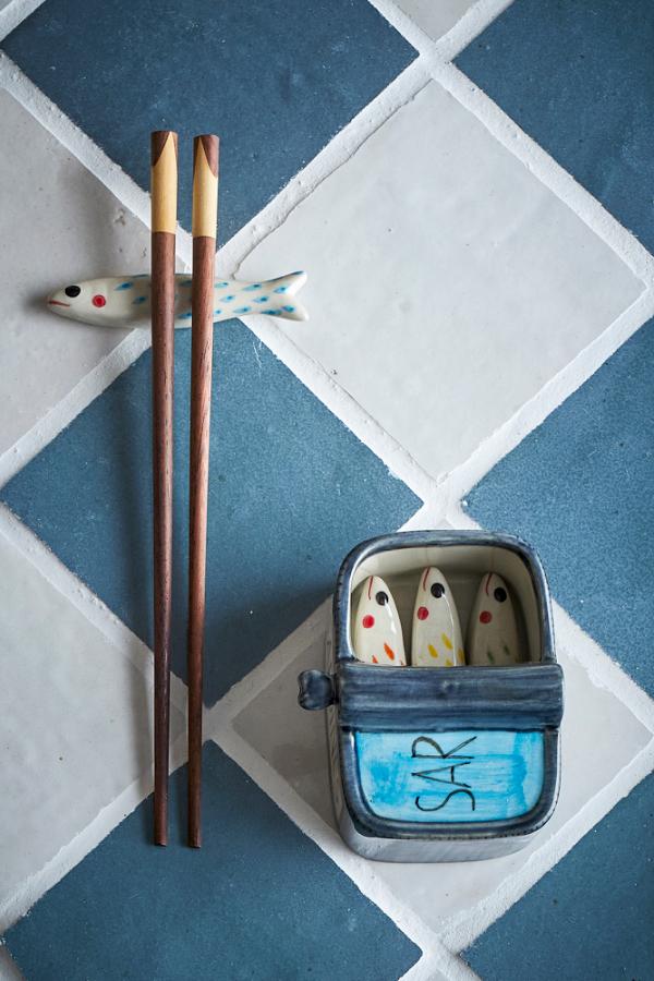 Creative Collection Caiam Chopstick Holder, Multi, Stoneware