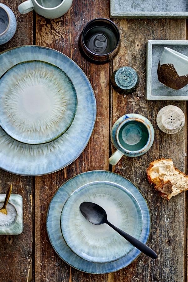 Bloomingville Calen Plate, Blue, Stoneware