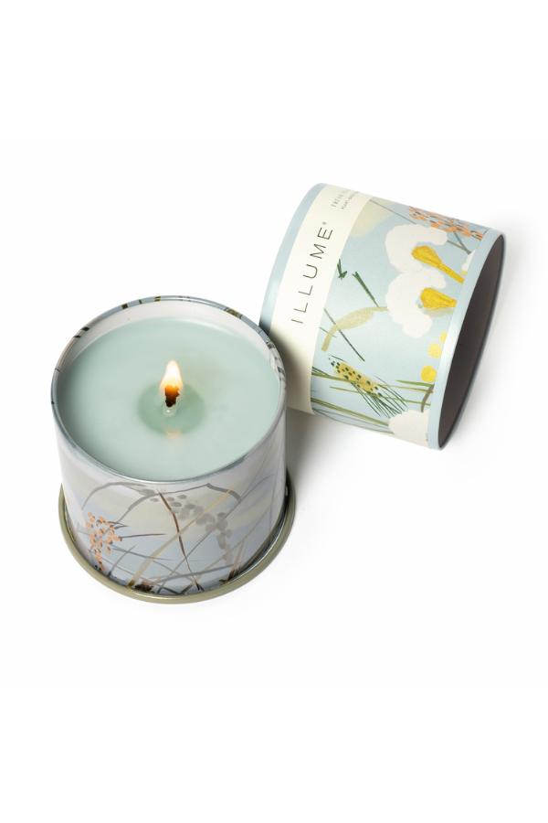 Illume Fresh Sea Salt Vanity Tin Candle, Blue,