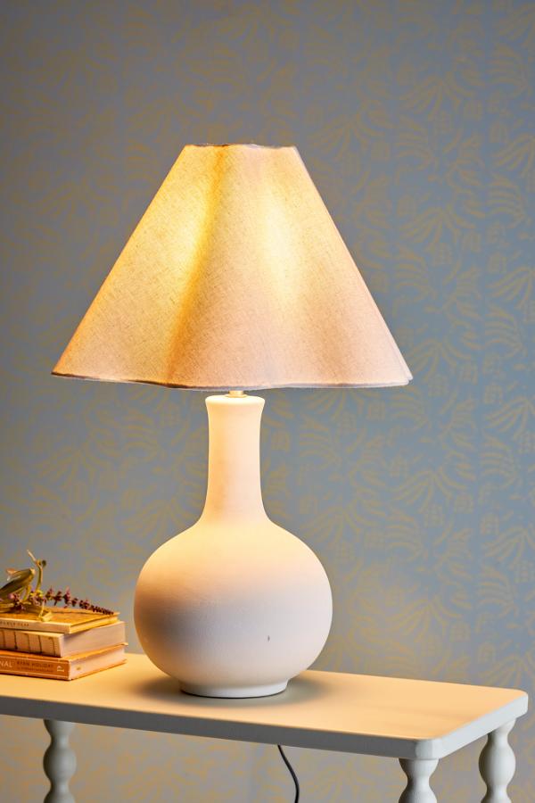 Bloomingville Heide Table lamp, White, Stoneware
