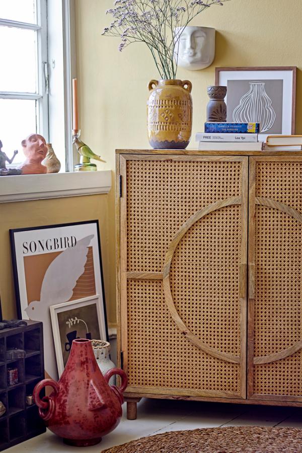 Bloomingville Rijad Deco Vase, Yellow, Terracotta
