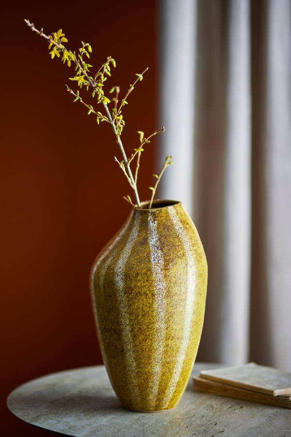 Creative Collection Abella Vase, Yellow, Stoneware