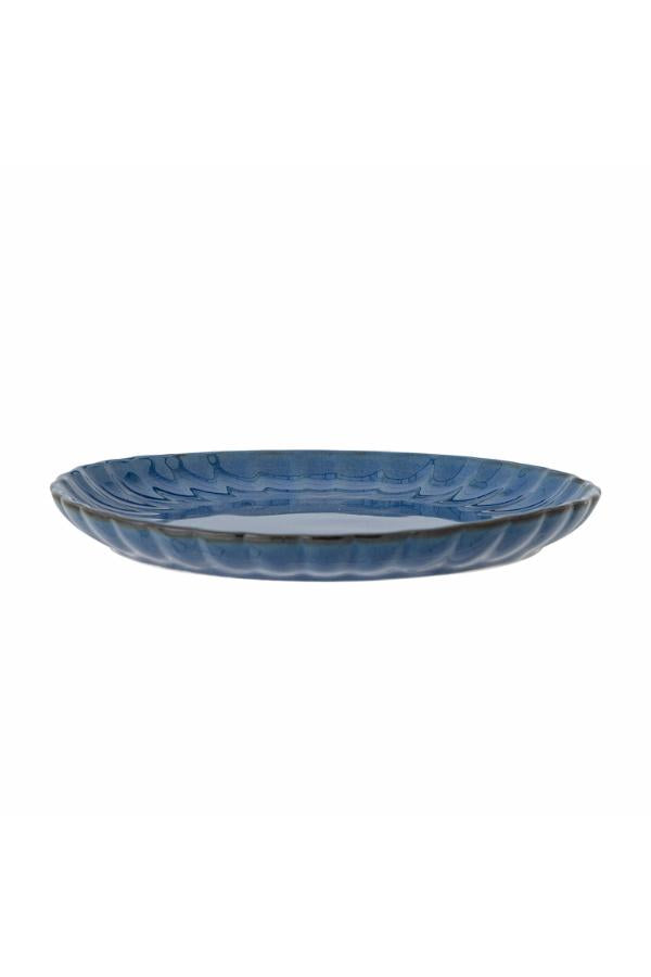 Bloomingville Latina Plate, Blue, Stoneware