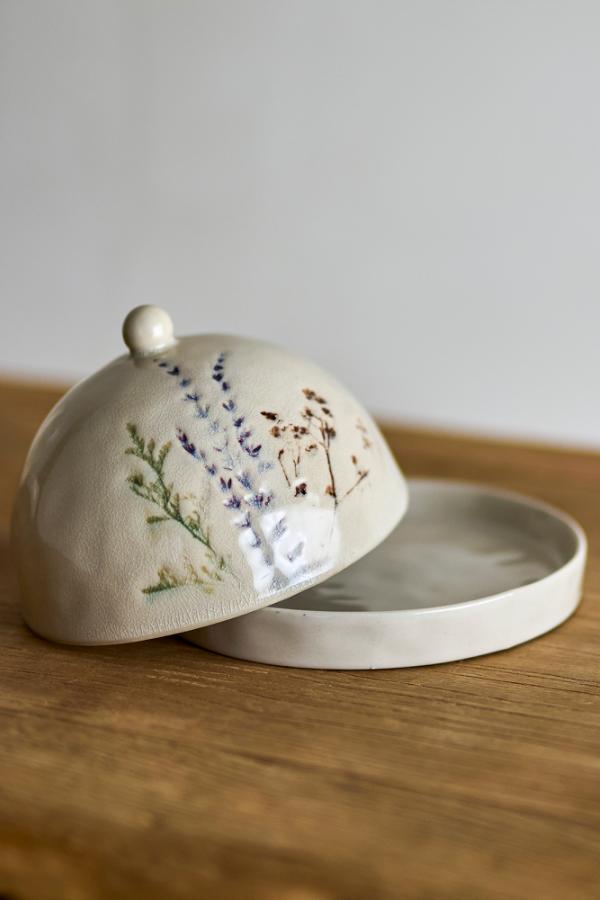 Bloomingville Bea Butter Box, Nature, Stoneware