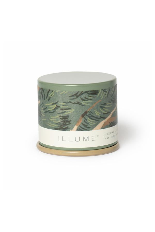 Illume Hinoki Sage Demi Vanity Tin Candle, Green,