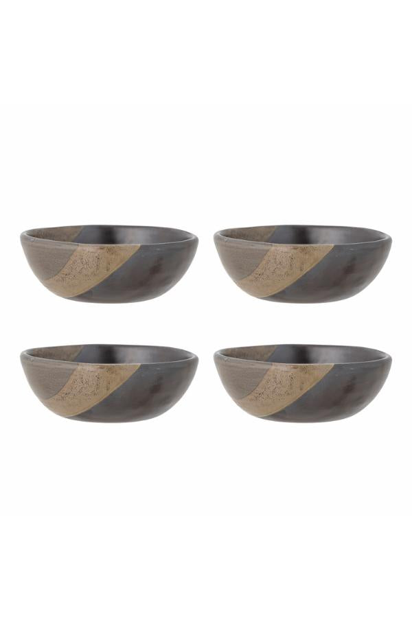 Bloomingville Paula Bowl, Multipack, Brown, Stoneware
