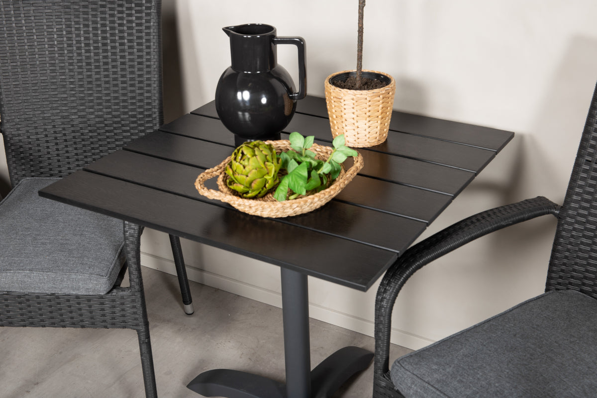 Venture Design Venture Home Colorado & Anna Cafébord 70x70 + Matstolar Svart