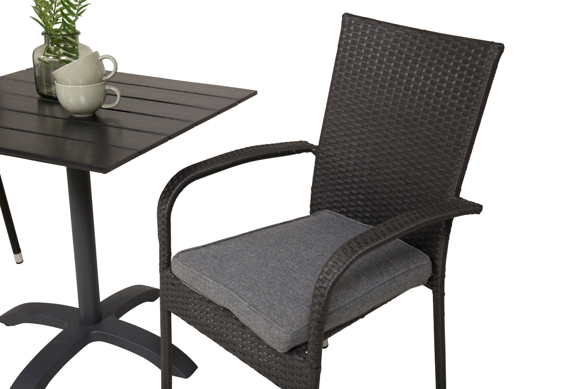 Venture Design Venture Home Colorado & Anna Cafébord 70x70 + Matstolar Svart