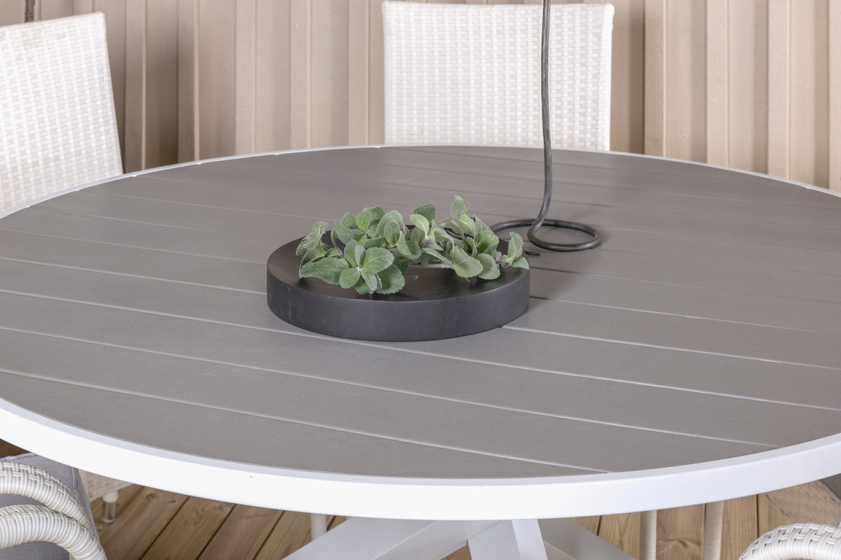 Venture Design Parma & Anna Runda Matbord ø140 Vit + Matstolar Vit