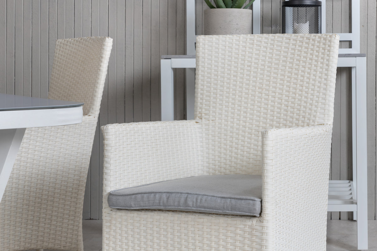 Venture Design Virya & Malin Matbord 160 x 90 + Matstolar Vit