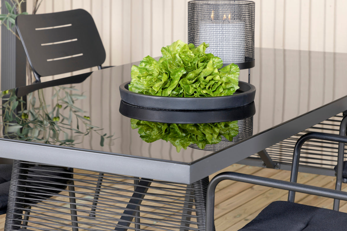 Venture Design Nicke & Dallas Matstolar Svart + Matbord 193x90