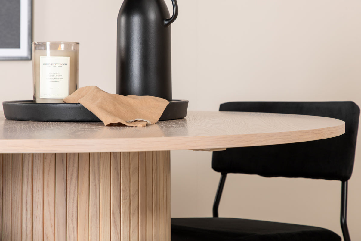 Venture Design Kenth & Bianca Matstolar Svart + Matbord ⌀110