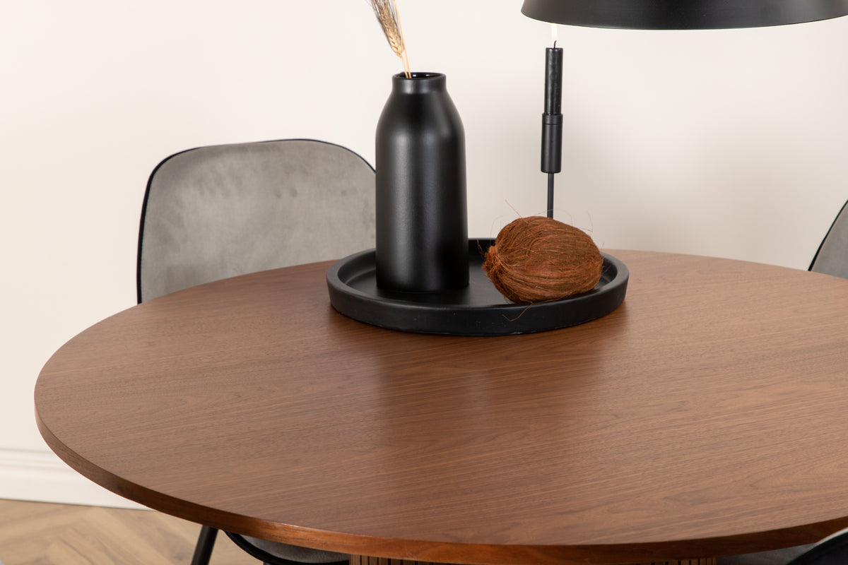 Venture Design Emma & Bianca Matstolar Grå + Matbord ⌀110