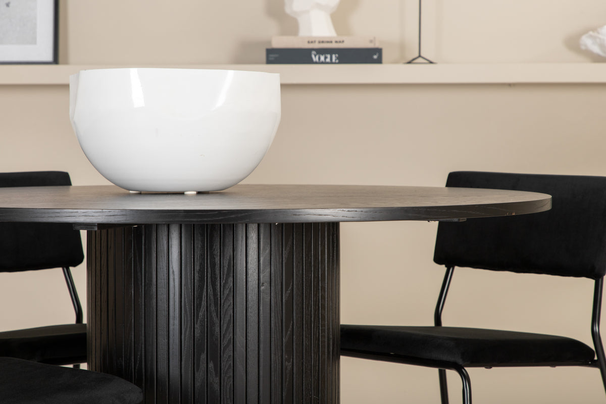 Venture Design Kenth & Bianca Matstolar Svart + Matbord ⌀110