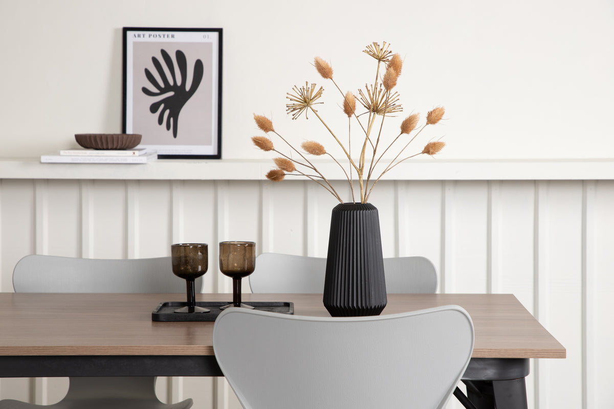 Venture Design Tempe & Estes Matbord 80x140 + Matstolar Ljusgrå