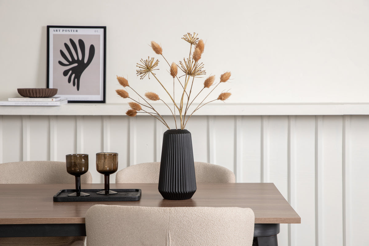 Venture Design Tempe & Modesto Rektangulära Matbord 140 x 80 Valnöt + Matstolar 2-pack Brun