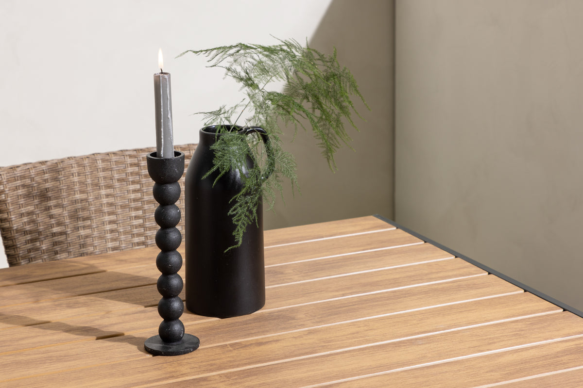 Venture Design Malina & Break Matstolar 2-pack Natur + Rektangulära Matbord 150 x 90 Svart