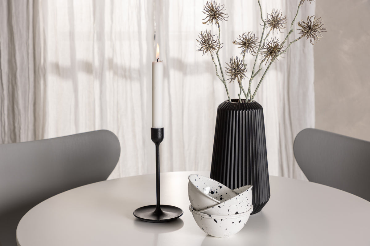 Venture Design Estes & Hamden Matstolar Ljusgrå + Matbord ⌀80