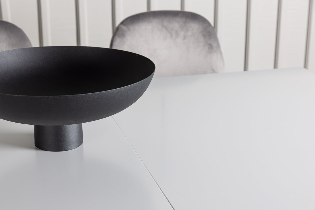 Venture Design Disa & Eva Rektangulära Matbord 120 x 80 Vit + Matstolar 2-pack Ljusgrå