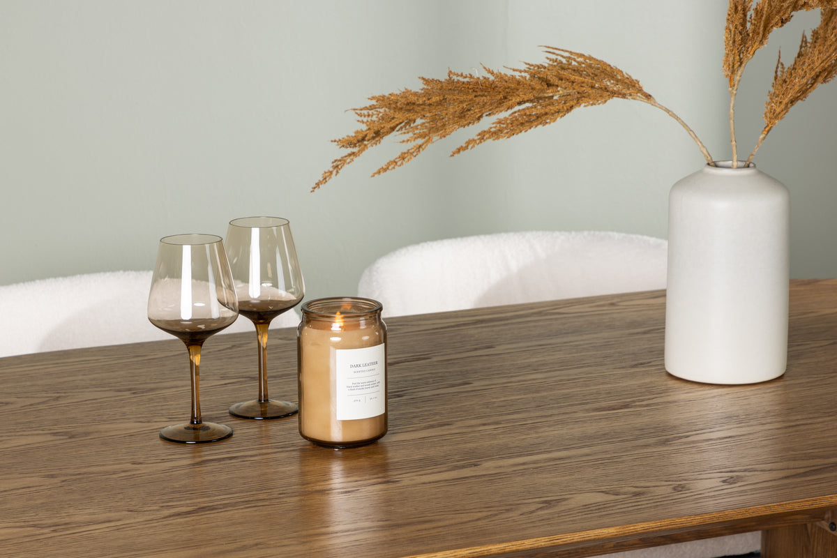 Venture Design Edina & Isolde Matstolar 2-pack Vit + Ovala Matbord 180 x 90 Natur