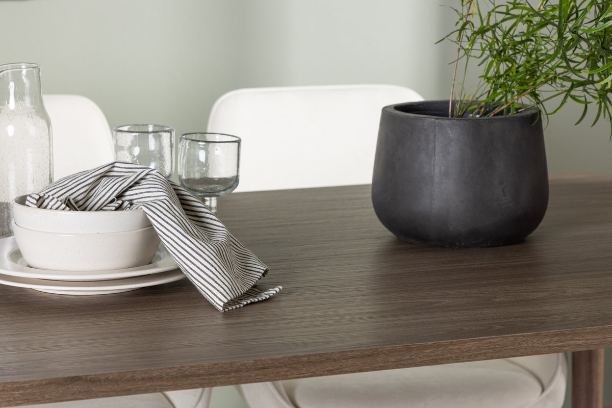 Venture Design Rosie & Andy Matstolar 2-pack Beige + Ovala Matbord 180 x 90 Natur