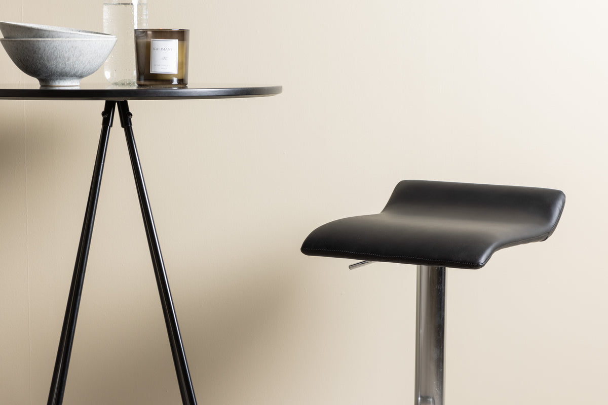 Venture Design Jonna & Bistro Barstolar 2-pack Svart + Barbord ⌀60 Svart