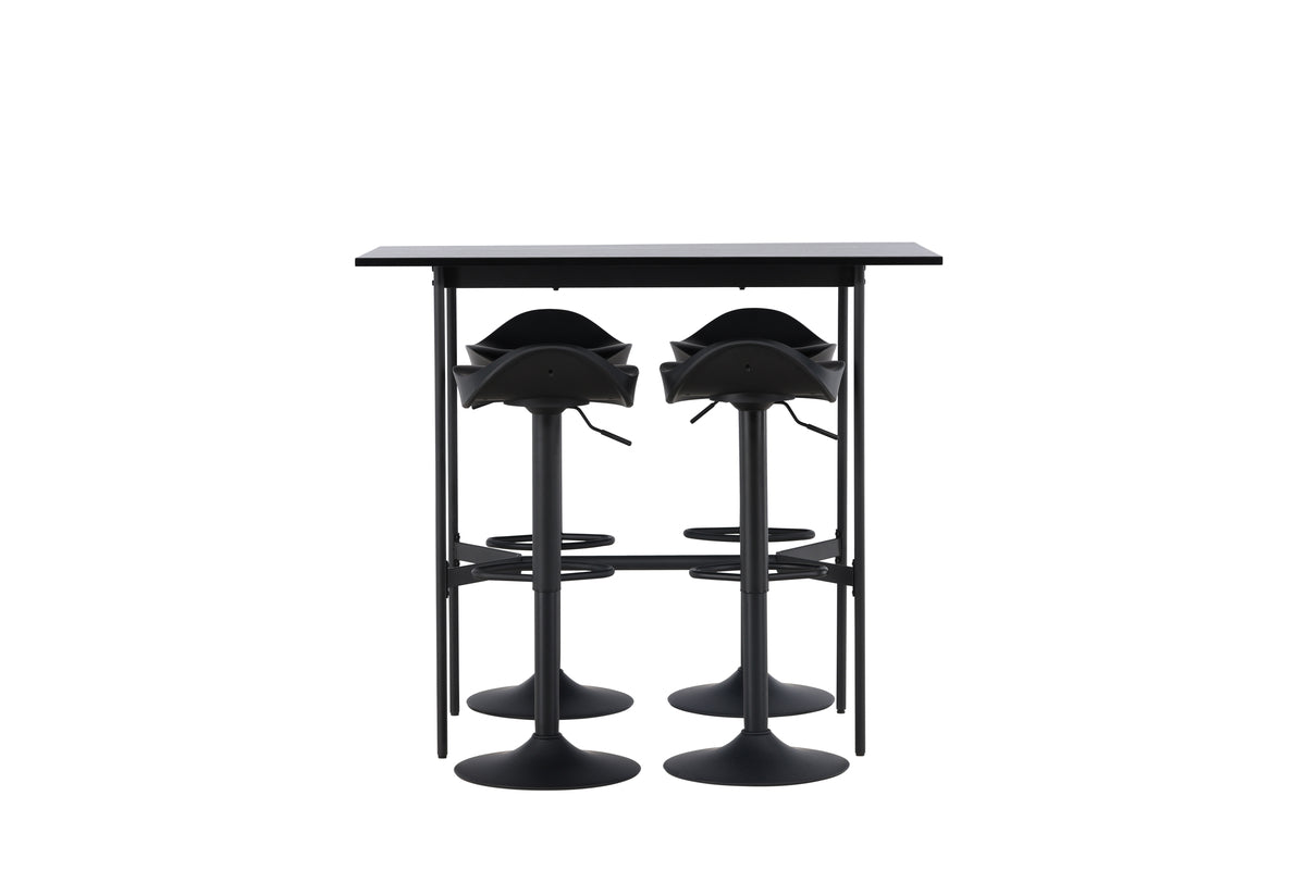 Venture Design Adesto & Rax Barstolar 2-pack Svart + Barbord 120 x 60 Svart