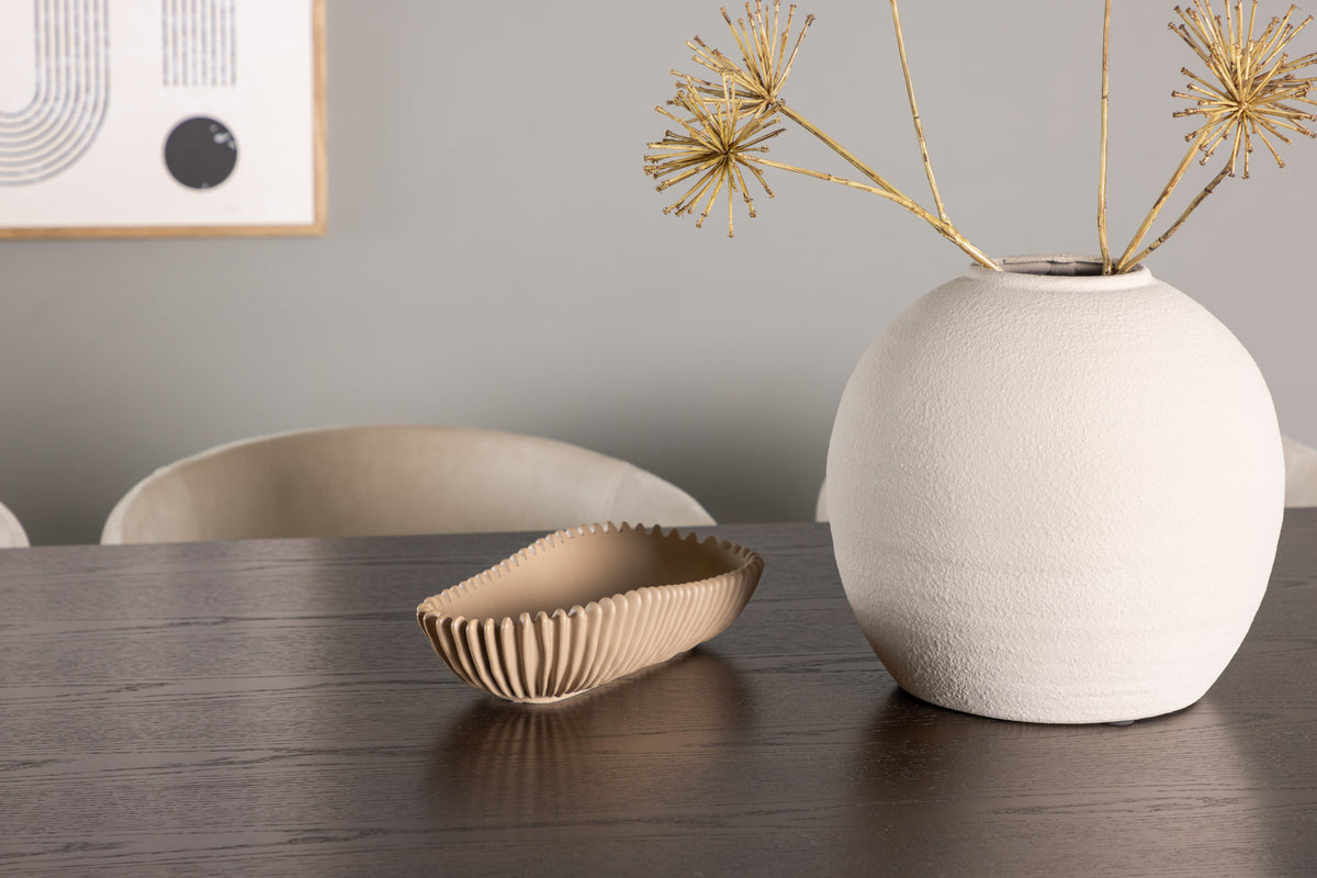 Venture Design Berit & Ystad Matstolar Beige + Rektangulära Matbord 220 x 100 Mocka