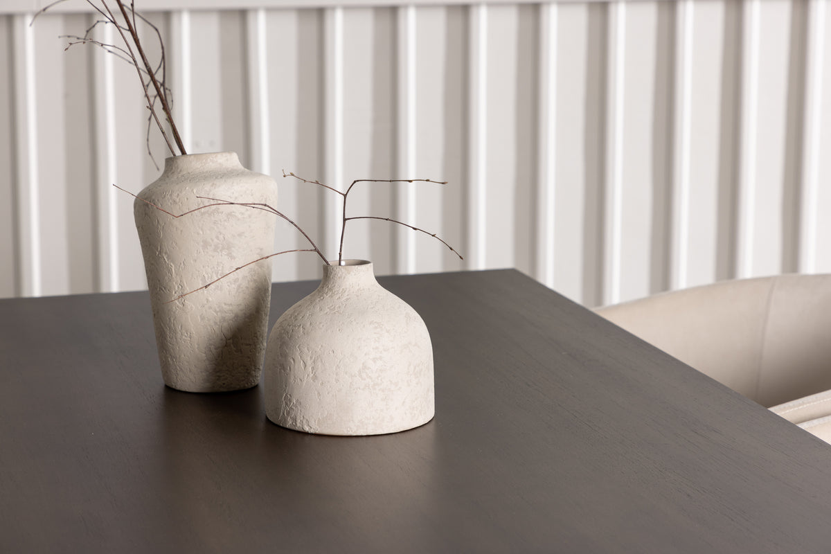 Venture Design Berit & Kaseidon Matstolar Beige + Rektangulära Matbord 120 x 80 Mörkbrun