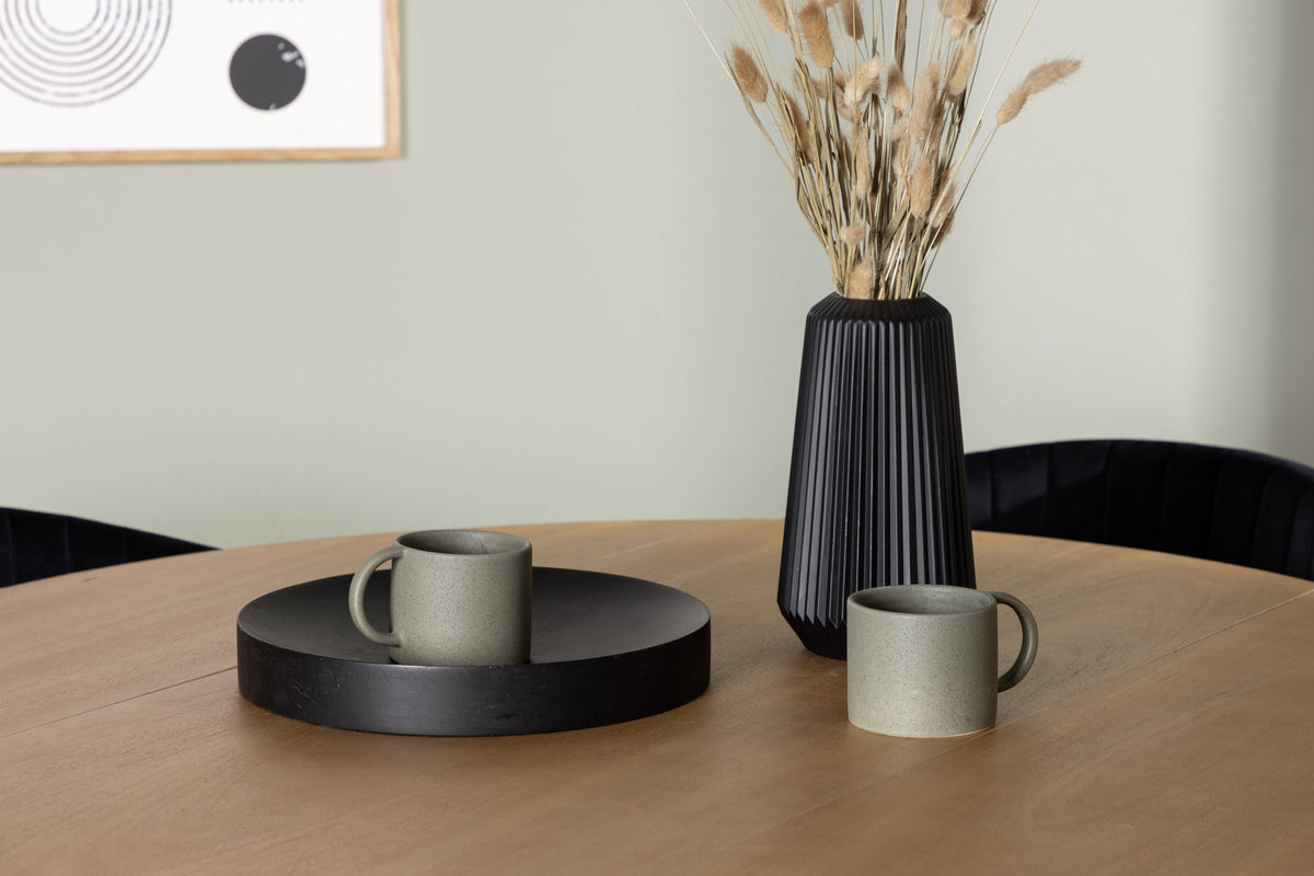 Venture Design Yakidon & Selma Runda Matbord ⌀120 Brun + Matstolar 2-pack Svart
