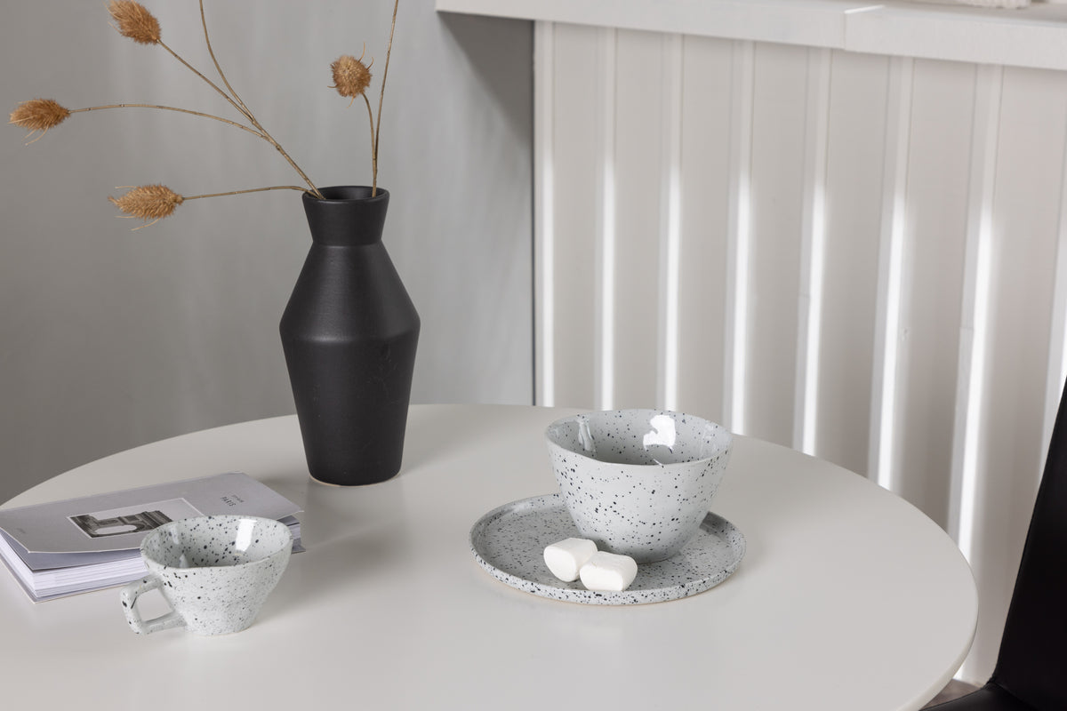 Venture Design Danburi & Today Runda Matbord ⌀60 Vit + Matstolar 2-pack Svart