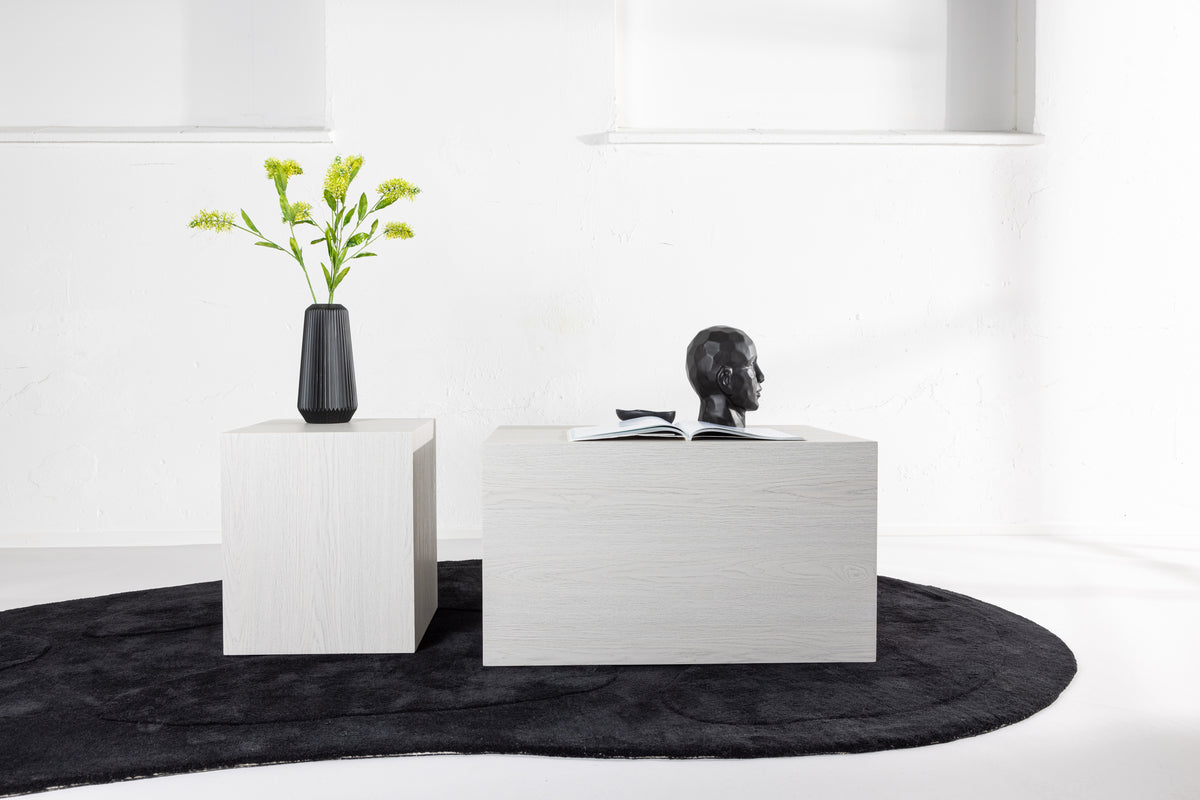 Venture Design York Soffbord 40 x 40 Vitputsad + Soffbord 80 x 60 Vitputsad