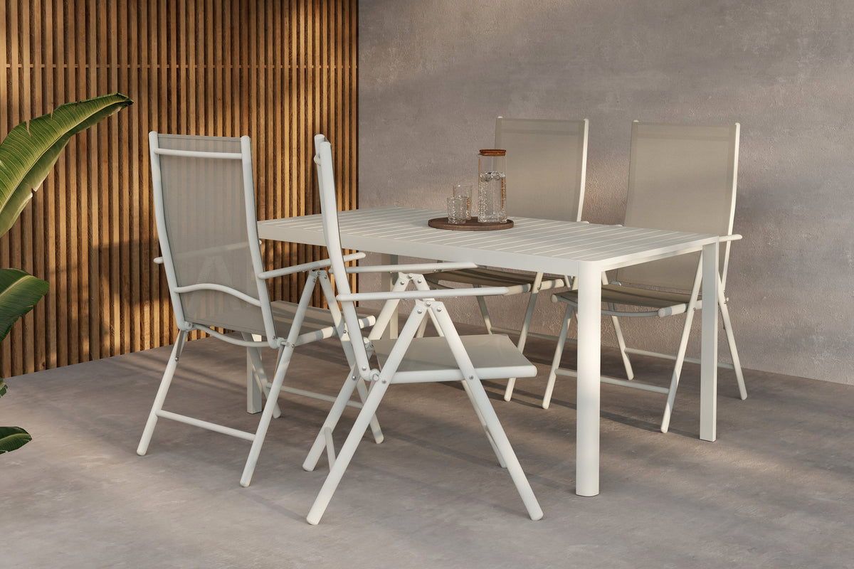 Venture Design Break & Giardini Matstolar 2-pack Beige + Rektangulära Matbord 150 x 85 Beige
