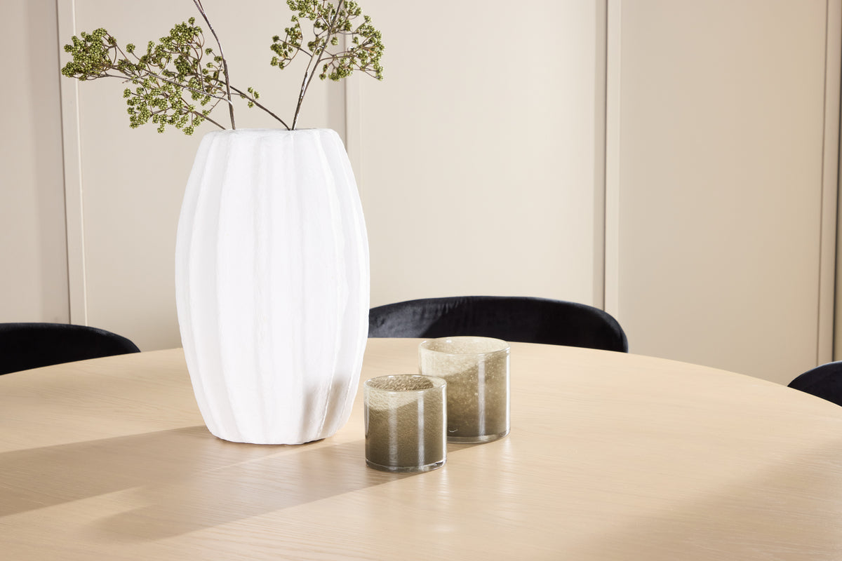 Venture Design Edina & Copenhagen Matstolar 2-pack Svart + Runda Matbord ⌀140 Vitputsad