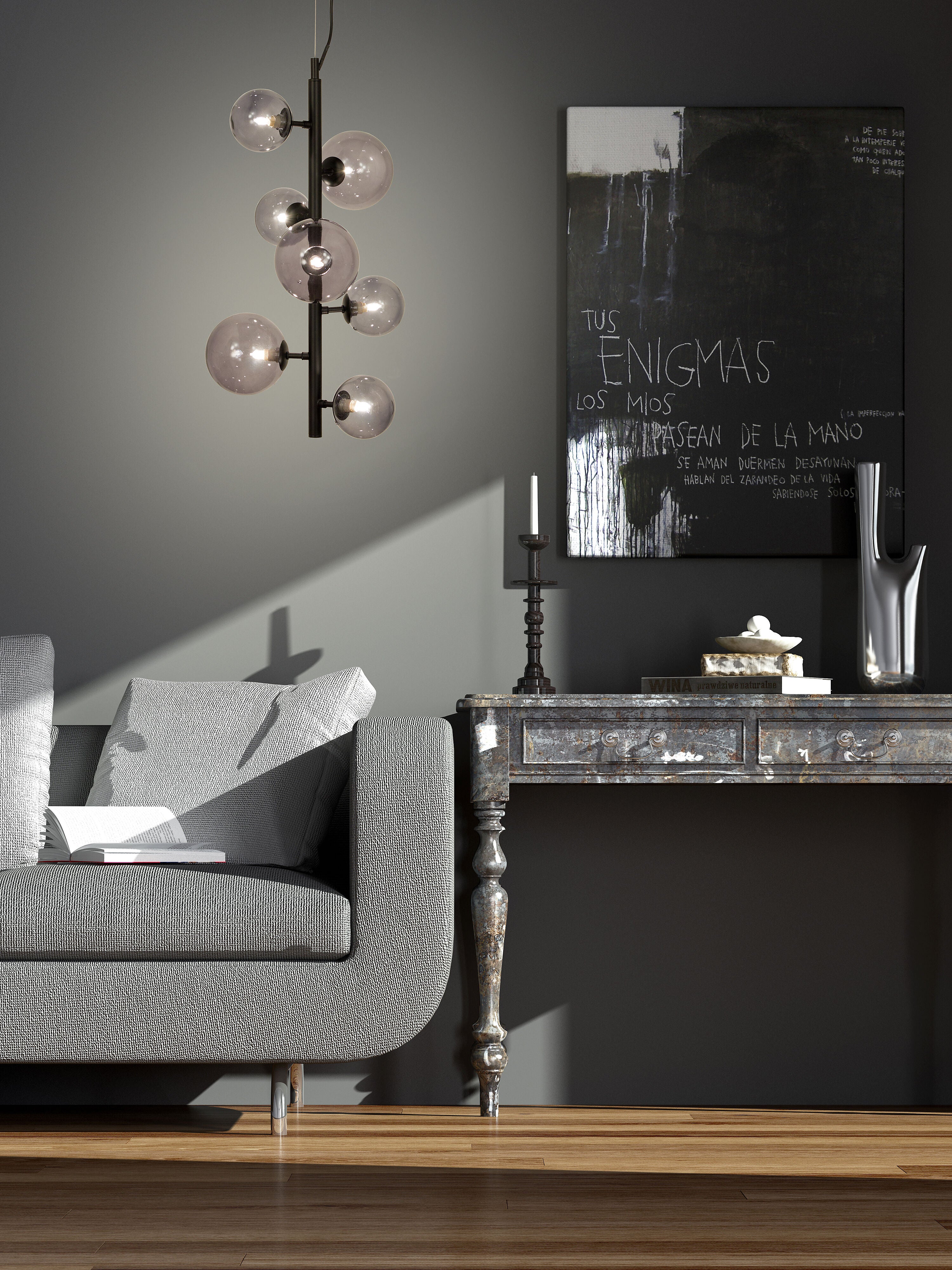 Aneta Home MOLEKYL taklampa lodrät