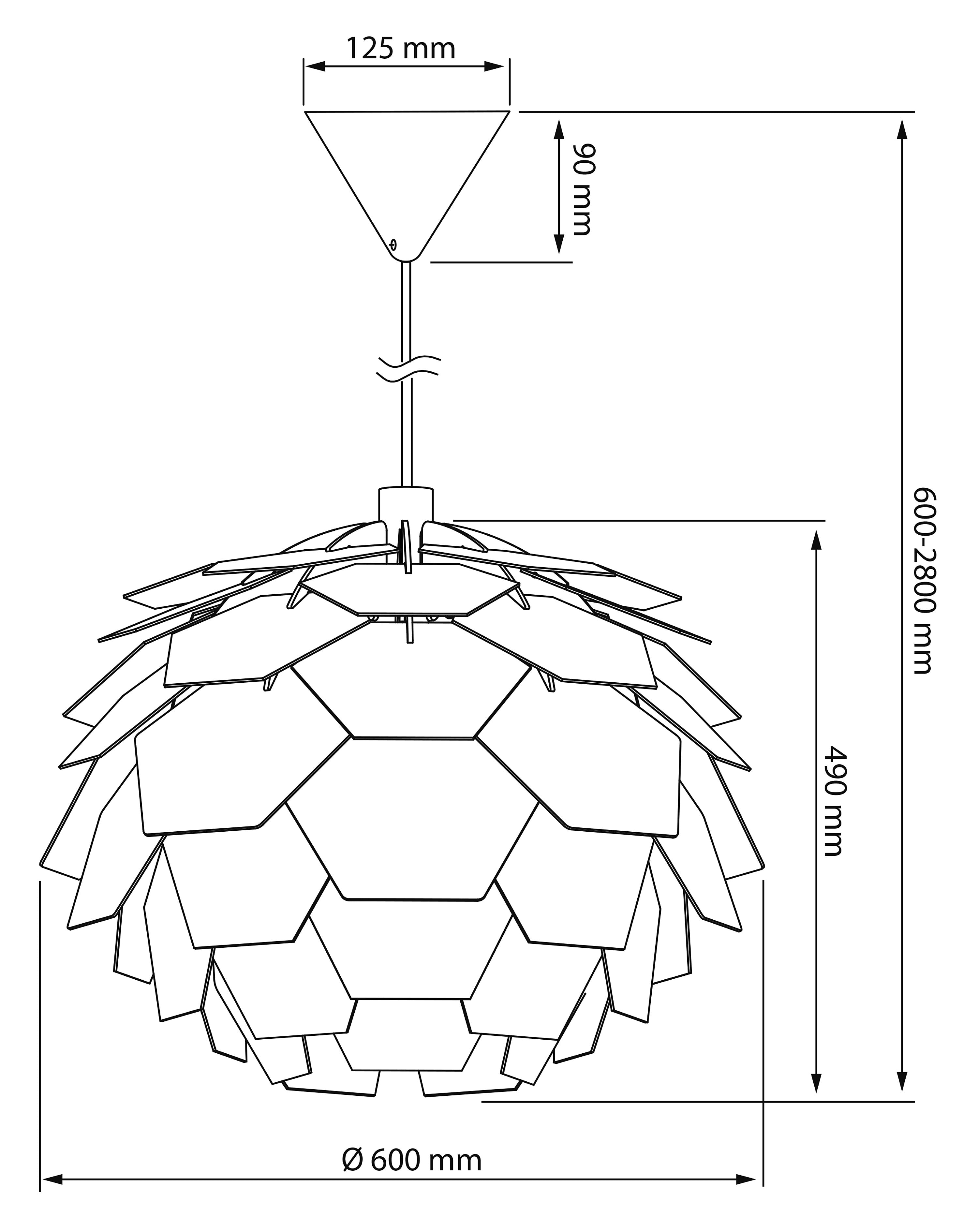 Aneta Home CARPATICA taklampa Ø60
