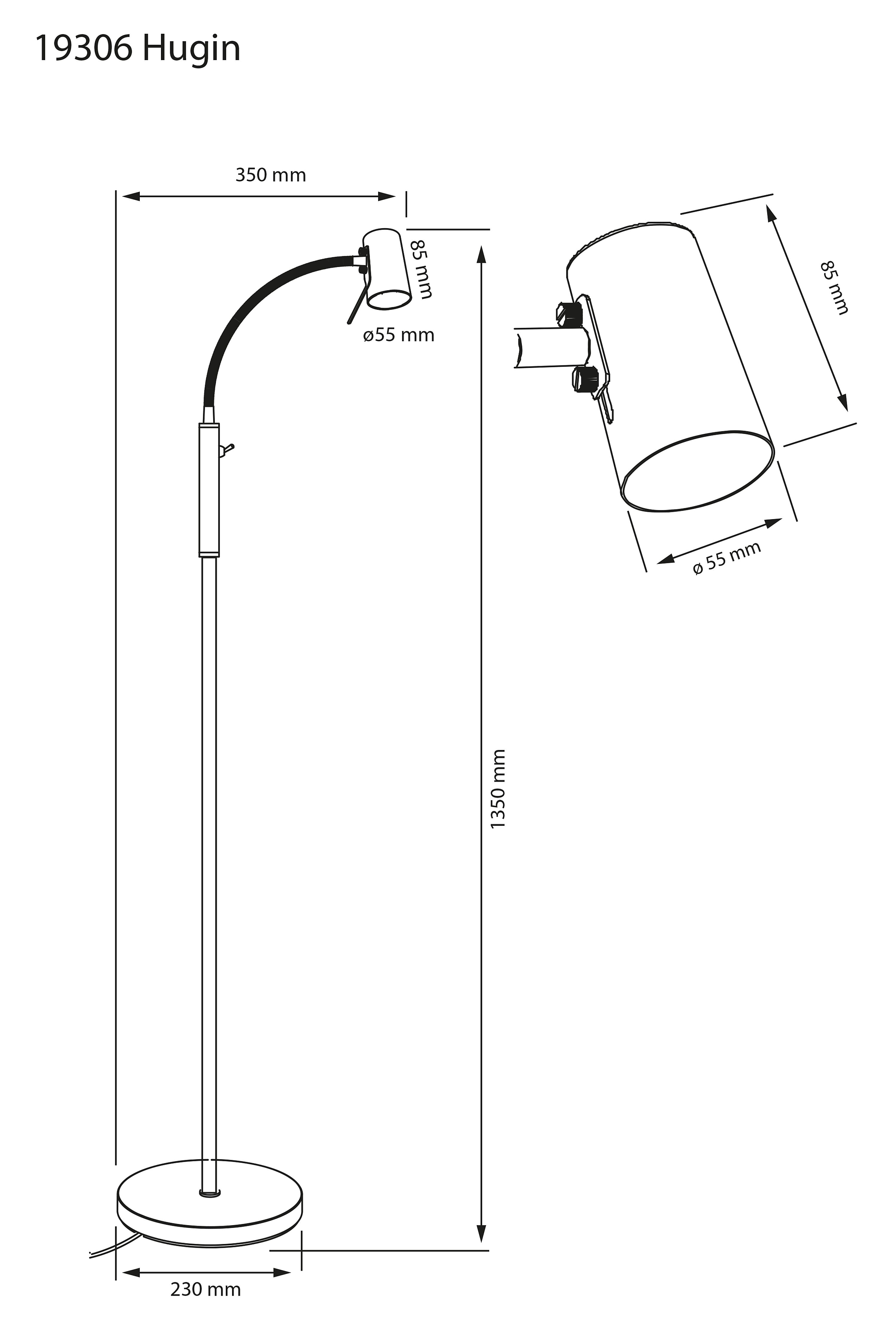 Aneta Home HUGIN golvlampa